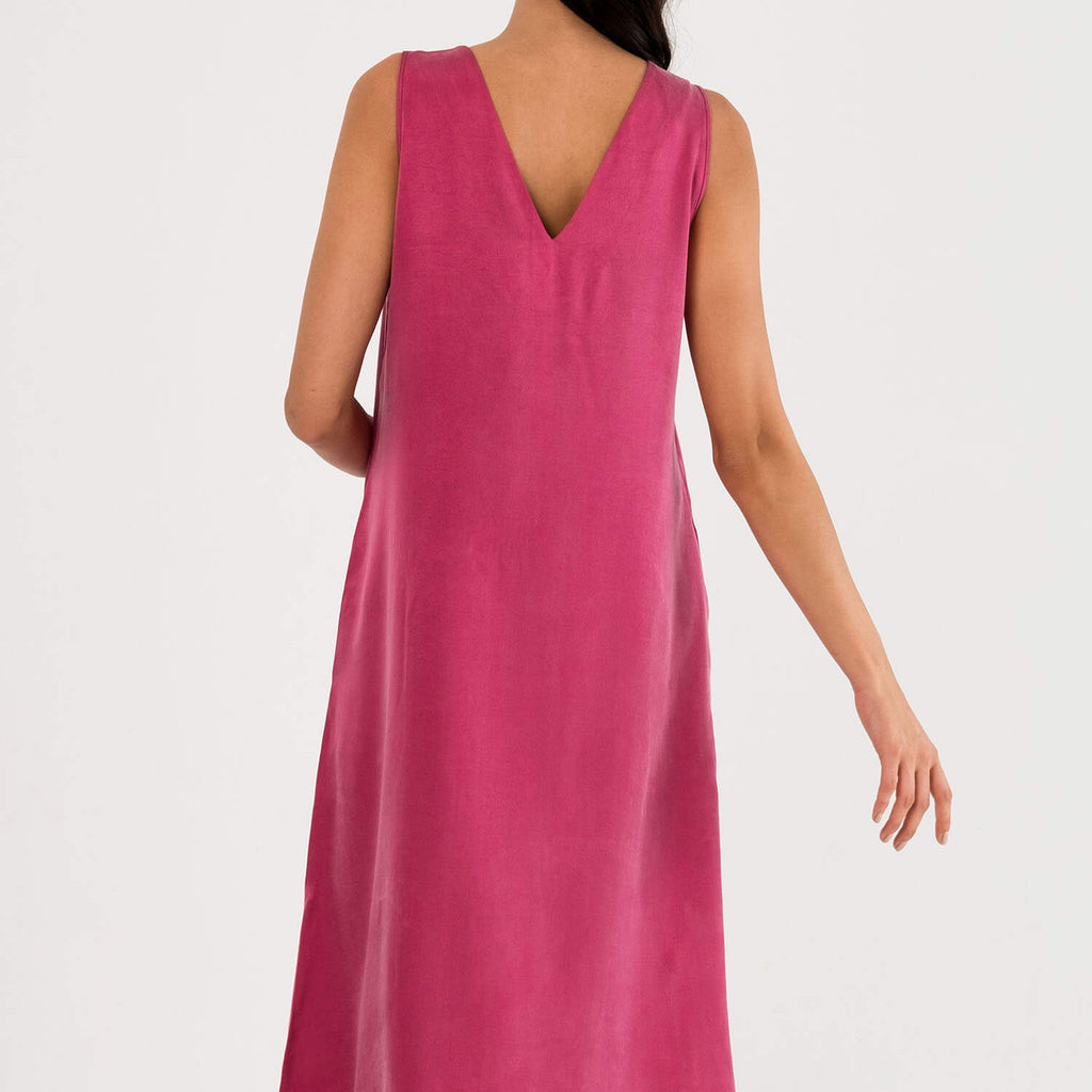 rosea-elbise-duz-pembe