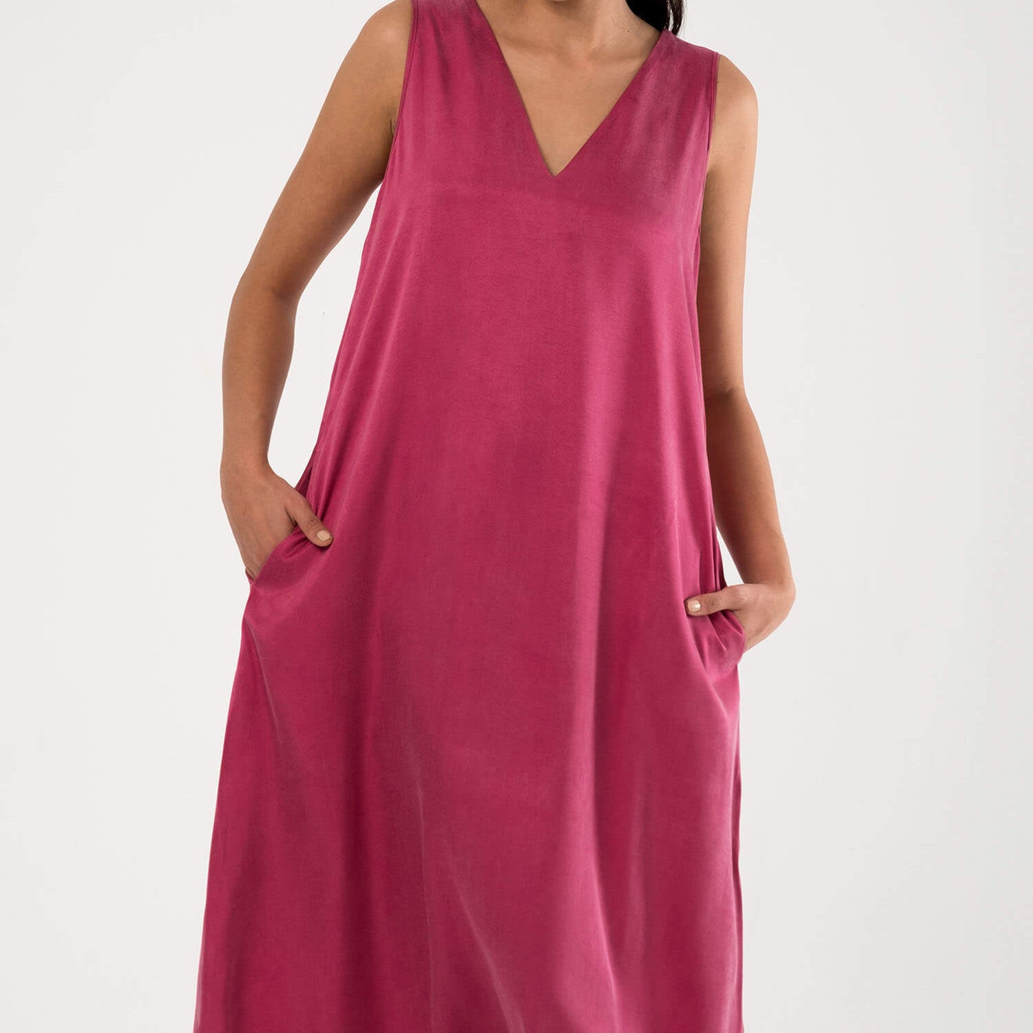 rosea-elbise-duz-pembe